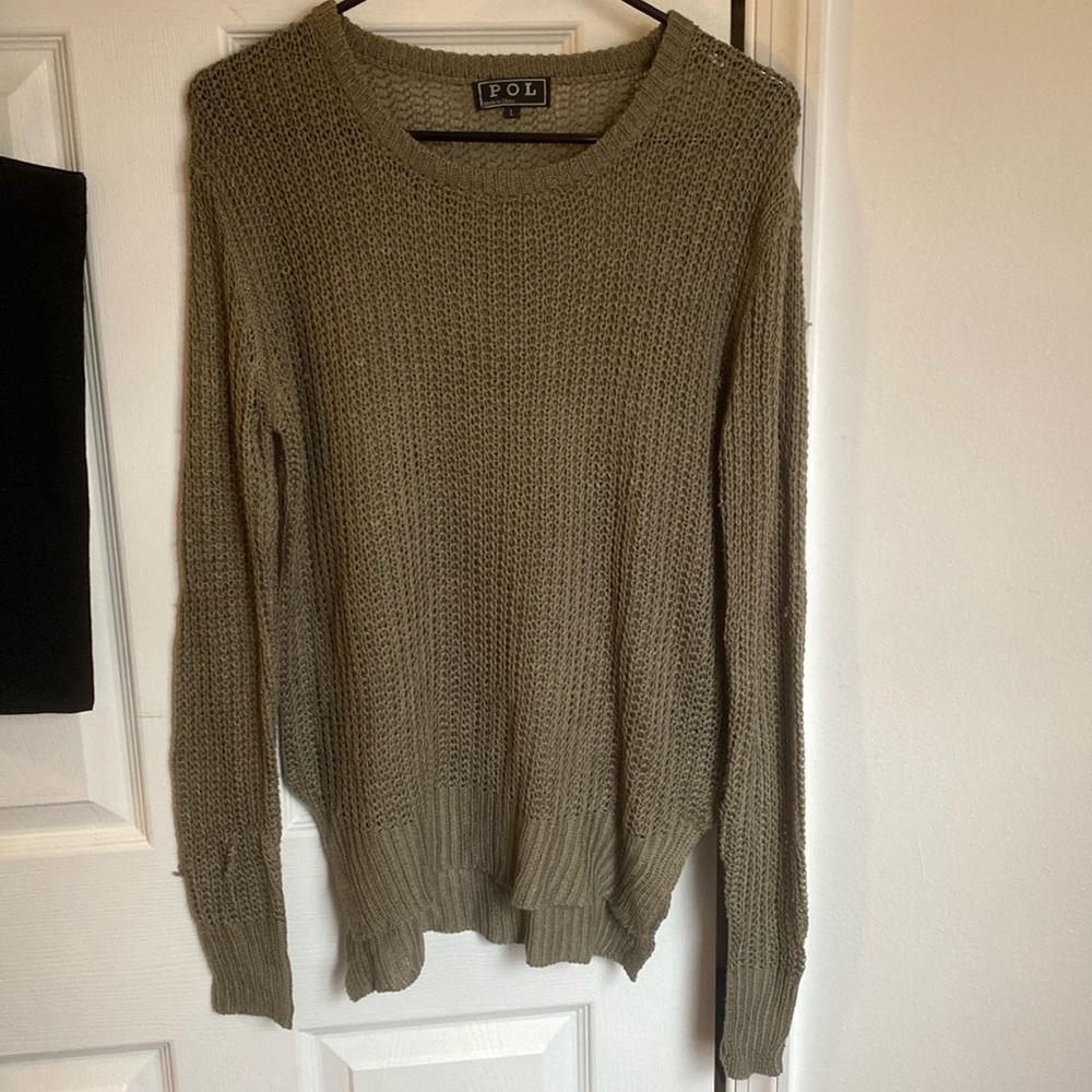 Lightweight olive sweater